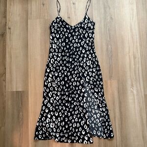 Reformation Black and White Midi Dress